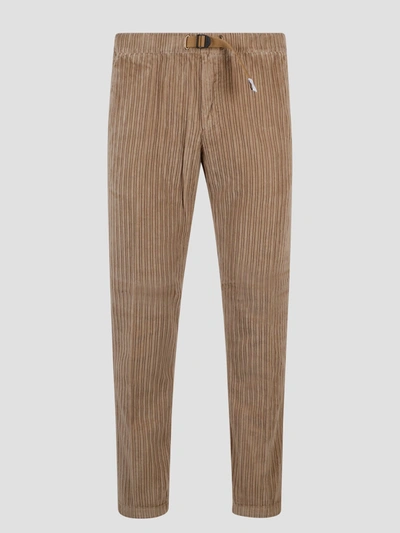 Shop White Sand Corduroy Trousers In Light Brown