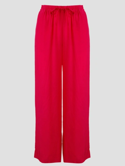 Shop P.a.r.o.s.h Sofia Wide Pants In Pink & Purple
