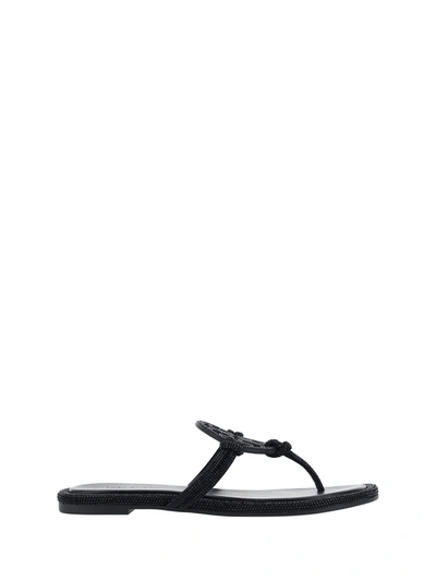 Shop Tory Burch Suede Sandals In Perfect Black