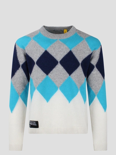 Shop Moncler Genius Wool And Cashmere Crewneck Sweater In Blue
