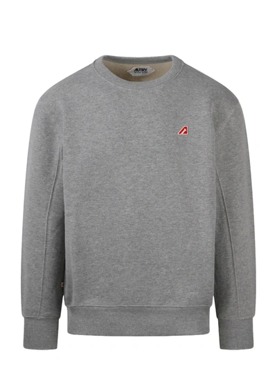 Shop Autry Ease Crewneck Sweatshirt In Grey