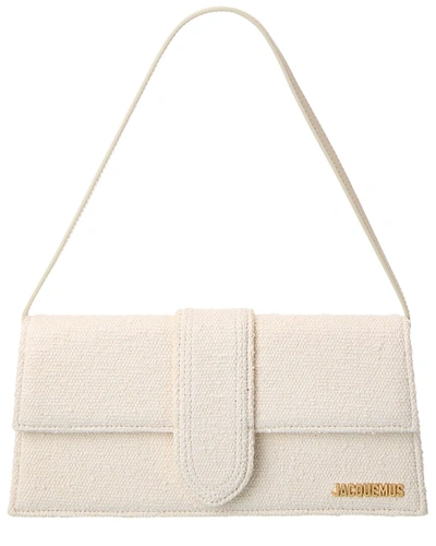 Shop Jacquemus Le Bambino Long Shoulder Bag In White