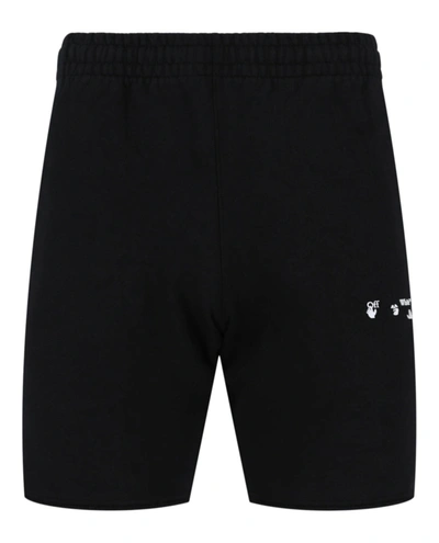 Shop Off-white Knit Sweat Shorts In Black