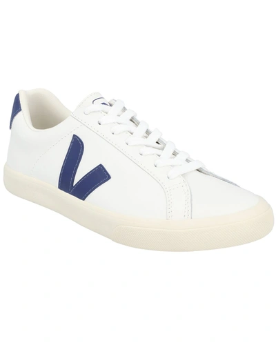Shop Veja Esplar Logo Leather Sneaker In White
