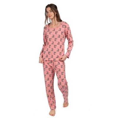 Shop Leveret Womens Two Piece Cotton Loose Fit Pajamas Koala Pink