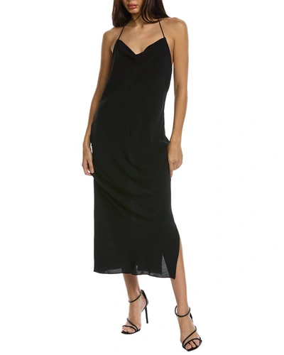 Shop Ba&sh Ba & Sh One-shoulder Slip Dress In Black