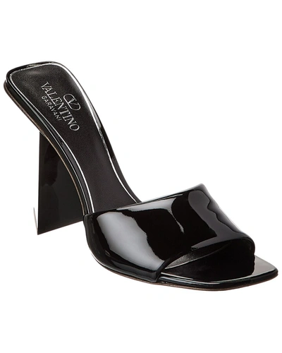 Shop Valentino One Stud 100 Patent Sandal In Black