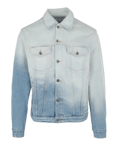 Shop Off-white Corp Skate Denim Jacket In Blue