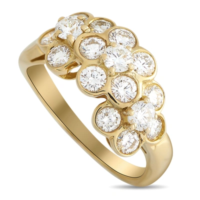 Shop Van Cleef & Arpels Fleurette 18k Yellow Gold 0.95ct Diamond Ring