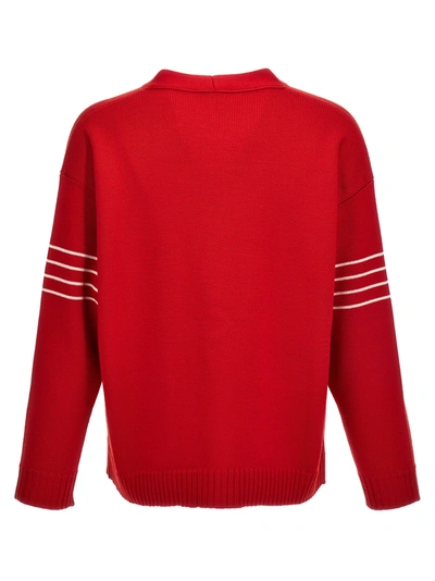 Shop Valentino Vlogo Sweater, Cardigans Red