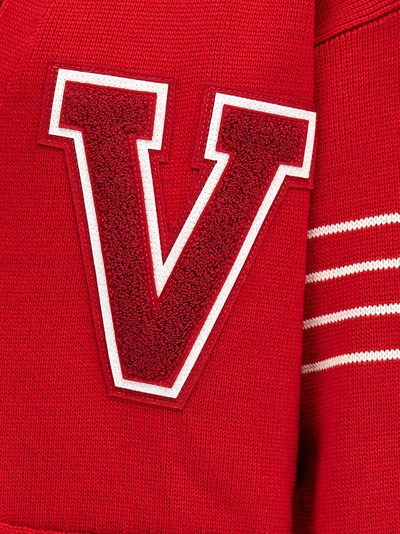 Shop Valentino Vlogo Sweater, Cardigans Red