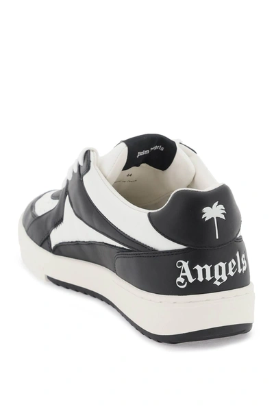 Shop Palm Angels 'palm University' Two-tone Leather Sneakers Men In Multicolor