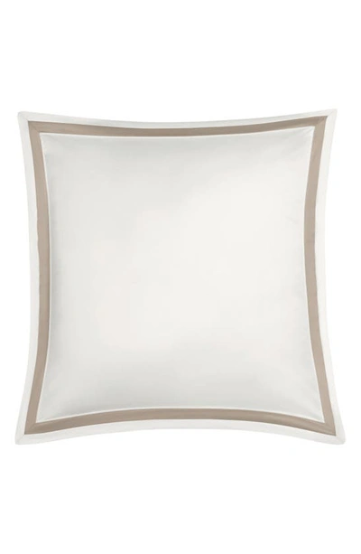 Matouk Ambrose 600 Thread Count Egyptian Cotton Sham In Bone/ Khaki