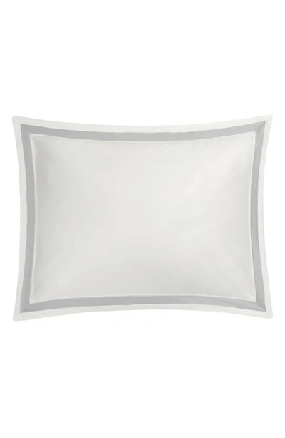 Matouk Ambrose 600 Thread Count Egyptian Cotton Sham In Bone/ Silver