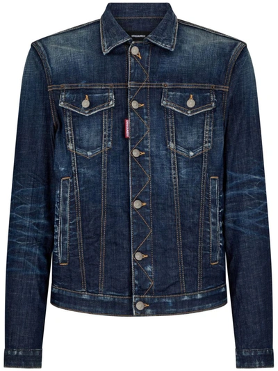 Shop Dsquared2 Jackets In Blue