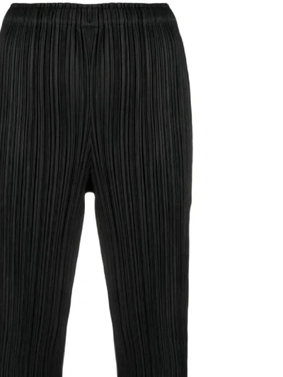 Shop Issey Miyake Pleats Please Trousers In Black
