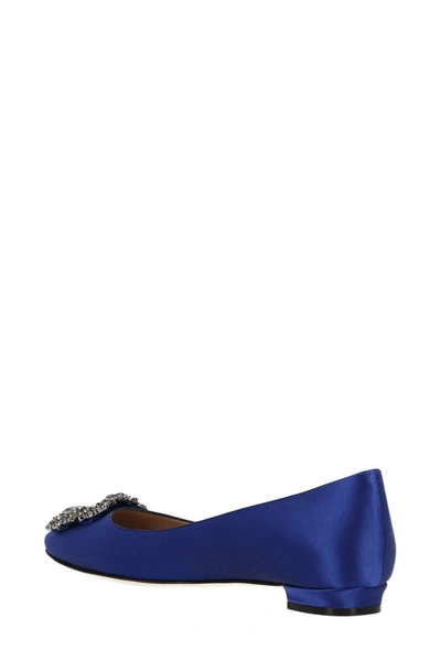 Shop Manolo Blahnik Flat Shoes In Bblu