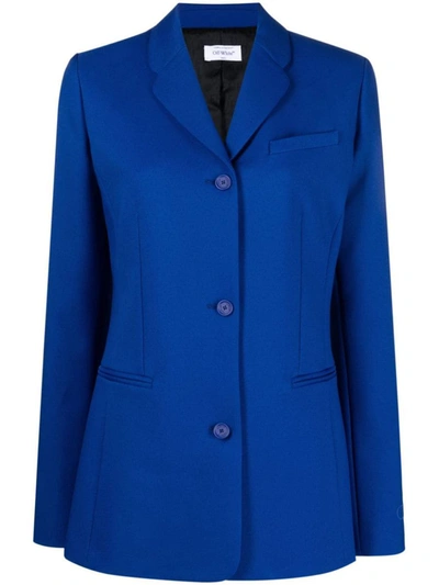 Off-white Tech Drill Tailoring Jacket In Blue
