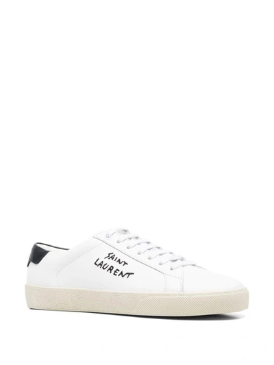 Shop Saint Laurent Sneakers In Blanc Optique/nero