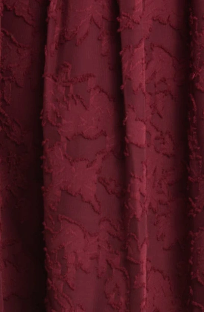 Eliza J Floral Lace Long Sleeve Tiered Dress In Wine