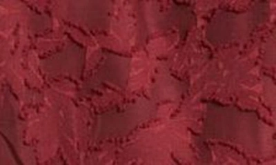 Eliza J Floral Lace Long Sleeve Tiered Dress In Wine