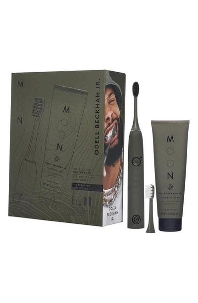 Shop Moon X Obj The Elevated Collection Electric Toothbrush & Toothpaste In Green