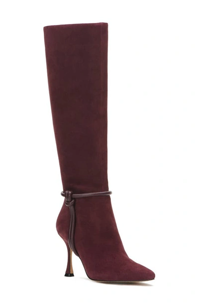 Shop Vince Camuto Carlyma Knee High Boot In Burgundy