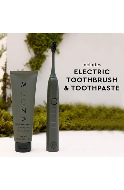 Shop Moon X Obj The Elevated Collection Electric Toothbrush & Toothpaste In Green