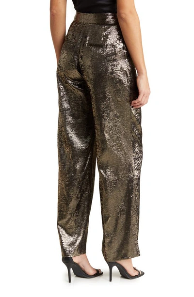 Shop French Connection Alara Molten Pants In Metallic
