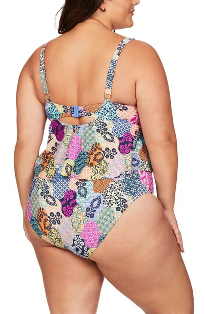 Shop Artesands Sal Chag Midriff Bikini Top In Multi