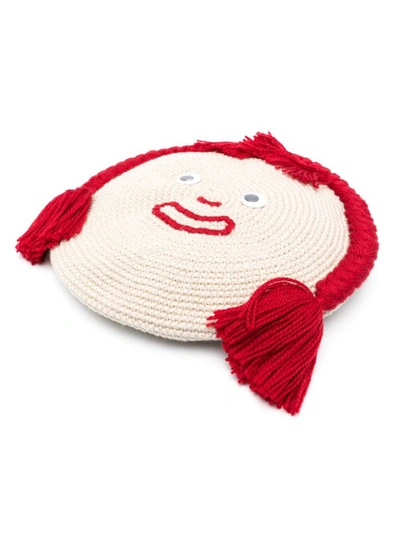 Shop Bode Hat In Vanilla Red