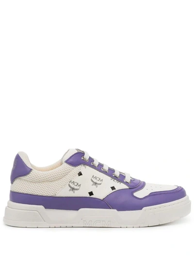 Shop Mcm Sneakers In Dahlia Purple