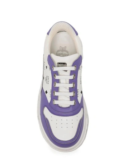 Shop Mcm Sneakers In Dahlia Purple