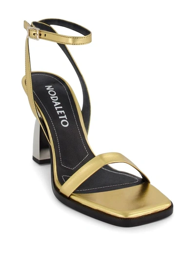 Shop Nodaleto Sandals In Gold Nappa