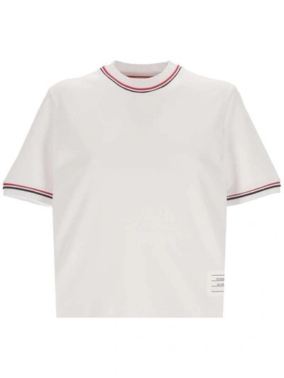 Shop Thom Browne T-shirts And Polos In White