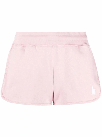 Shop Golden Goose Shorts In Pink Lavander/white
