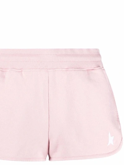 Shop Golden Goose Shorts In Pink Lavander/white