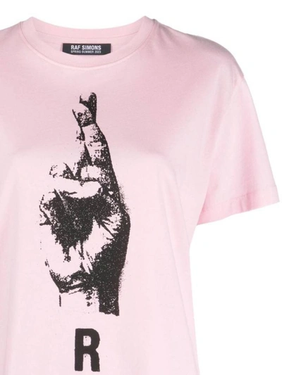 Shop Raf Simons T-shirts And Polos In Light Pink
