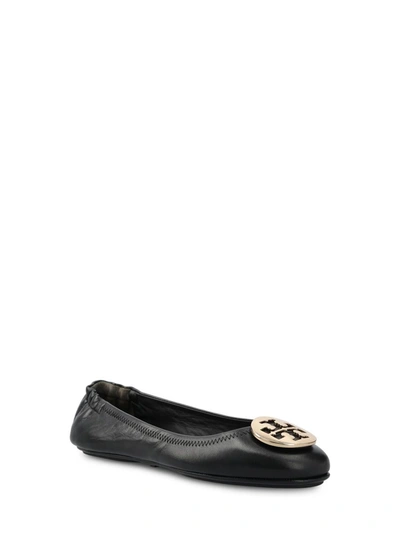 Shop Tory Burch Flat Shoes In Perfect Black / Gold