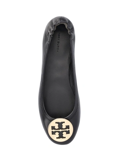 Shop Tory Burch Flat Shoes In Perfect Black / Gold