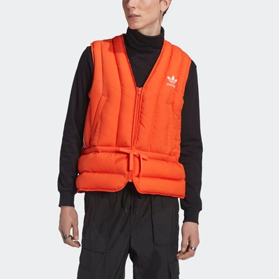 Shop Adidas Originals Men's Adidas Adicolor Parley Vest (gender Neutral) In Orange