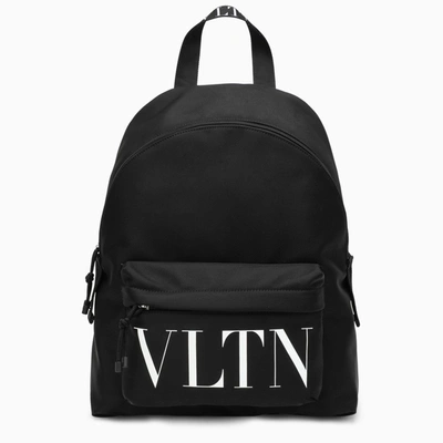 Shop Valentino Black/white Vltn Backpack
