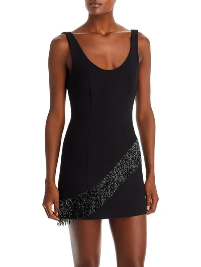 Shop Cinq À Sept Alanna Womens Beaded Mini Cocktail And Party Dress In Black