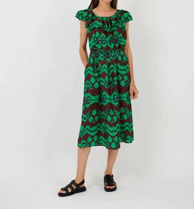 Shop Ulla Johnson Anora Dress In Malachite Green In Multi