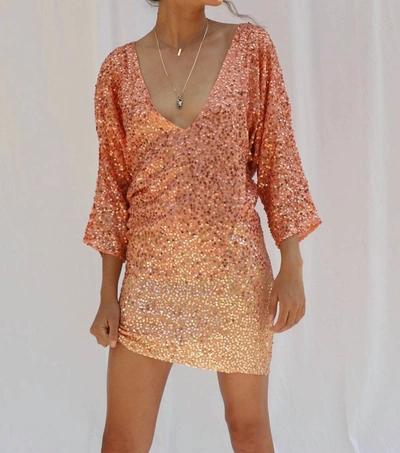 Jen's Pirate Booty Boombox Mini Dress In Ombre Sunset In Multi