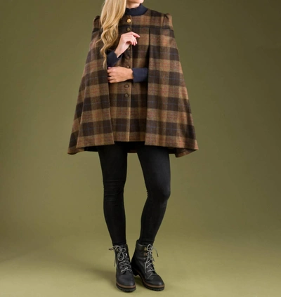 Shop Jack Murphy Aisling Tailored Cape In Brown