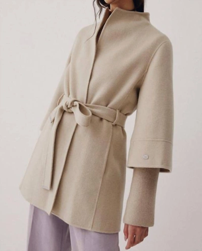 Shop Soia & Kyo Selma Double Face Wool Coat In Hush In Multi