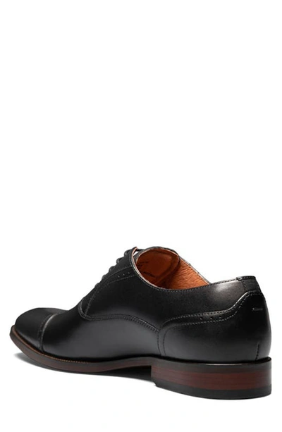 Florsheim Alanzo Leather Cap Toe Derby In Black