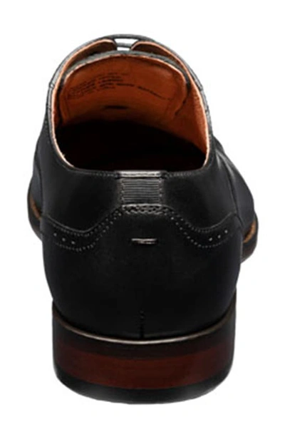 Florsheim Alanzo Leather Cap Toe Derby In Black