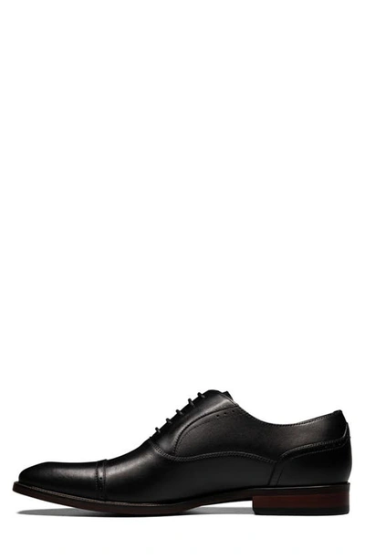 Florsheim Alanzo Leather Cap Toe Derby In Black